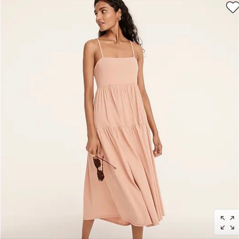 J. Crew Peach Midi Dress